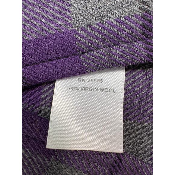 Women’s VTG PENDLETON Limited Edition 49er Purple Plaid Wool Shirt Jacket Sz PL - Picture 12 of 13